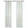 vidaXL Rideaux occultants avec anneaux 2 pcs Velours Crème 140x175 cm