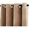 vidaXL Rideaux occultants avec anneaux 2 pcs Velours Beige 140x225 cm