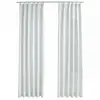 vidaXL Rideaux occultants avec crochets 2 pcs Blanc cassé 140x245 cm