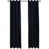 vidaXL Rideaux occultants avec anneaux 2 pcs Velours Noir 140x225 cm