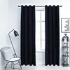 vidaXL Rideaux occultants avec anneaux 2 pcs Velours Noir 140x245 cm