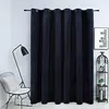 vidaXL Rideau occultant avec anneaux en métal Velours Noir 290x245 cm