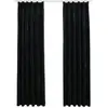 vidaXL Rideaux occultants avec crochets 2 pcs Velours Noir 140x175 cm