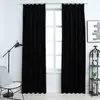 vidaXL Rideaux occultants avec crochets 2 pcs Velours Noir 140x225 cm