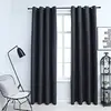 vidaXL Rideaux occultants avec anneaux Métal 2pcs Anthracite 140x175cm