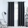 vidaXL Rideaux occultants avec anneaux Métal 2pcs Anthracite 140x245cm