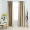 vidaXL Rideaux occultants avec crochets 2 pcs Beige 140x225 cm