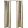 vidaXL Rideaux occultants avec crochets 2 pcs Beige 140x245 cm
