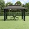 vidaXL Rideaux occultants et anneaux 2pcs Velours Anthracite 140x225cm