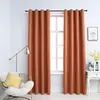 vidaXL Rideaux occultants et anneaux en métal 2 pcs Rouille 140x245 cm