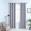 vidaXL Rideaux occultants avec anneaux en métal 2 pcs Gris 140x225 cm