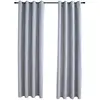 vidaXL Rideaux occultants avec anneaux en métal 2 pcs Gris 140x245 cm