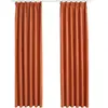 vidaXL Rideaux occultants avec crochets 2 pcs Rouille 140x245 cm