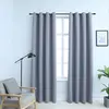 vidaXL Rideaux occultants avec anneaux en métal 2 pcs Gris 140x225 cm