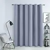vidaXL Rideau occultant avec anneaux en métal Gris 290x245 cm