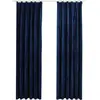vidaXL Rideaux occultants et crochet 2pcs Velours Bleu foncé 140x245cm