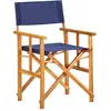 vidaXL Chaise de metteur en scène bois massif d'acacia bleu
