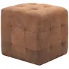 vidaXL 2 pcs Poufs Marron 30 x 30 x 30 cm Similicuir daim