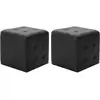 vidaXL Poufs 2 pcs Noir 30 x 30 x 30 cm Similicuir