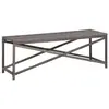 vidaXL Banc de jardin 120 cm Résine tressée Gris