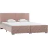 vidaXL Cadre de lit Rose Velours 160x200 cm