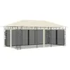 vidaXL Belvédère avec moustiquaire 6x3x2,73 m Crème