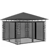 vidaXL Belvédère avec moustiquaire 3x3x2,73 m Anthracite 180 g/m²