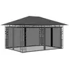 vidaXL Belvédère avec moustiquaire 4x3x2,73 m Anthracite 180 g/m²