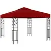 vidaXL Belvédère 3x3 m Rouge bordeaux