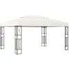 vidaXL Tonnelle 3x4 m Crème Tissu