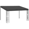 VIDAXL Belvédère Mural Tonnelle Mural Chapiteau de Patio Pavillon d'Extérieur Jardin Terrasse Célébrations en Plein Air 3x4 m Anthracite Tissu