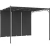 vidaXL Belvédère de jardin avec rideau latéral 3x3x2,25 m Anthracite