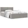 vidaXL Cadre de lit à stockage hydraulique Gris clair Tissu 140x200 cm
