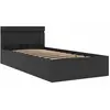 vidaXL Cadre de lit à rangement hydraulique sans matelas avec LED noir