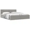 vidaXL Cadre de lit à stockage hydraulique Gris clair Tissu 160x200 cm