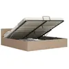 vidaXL Cadre de lit avec rangement hydraulique Similicuir 180x200 cm