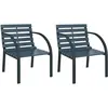 vidaXL Chaises de jardin 2 pcs Gris Bois