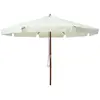 vidaXL Parasol avec mât en bois 330 cm Blanc sable