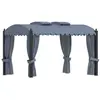 vidaXL Tonnelle avec rideaux 3x4 m Anthracite Acier