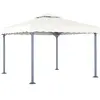 vidaXL Tonnelle 300x300 cm Crème Aluminium