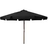 vidaXL Parasol d'extérieur avec mât en bois 330 cm Noir