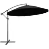 vidaXL Parasol suspendu Noir 3 m Mât en aluminium