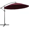 vidaXL Parasol suspendu Bordeaux 3 m Mât en aluminium