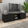 vidaXL Meuble TV Noir 140x40x35,5 cm Aggloméré