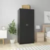 vidaXL Garde-robe Noir 80x52x180 cm Aggloméré
