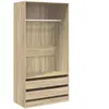 vidaXL Vidaxl Garde-Robe Chêne Sonoma 100x50x200 Cm Bois D'ingénierie