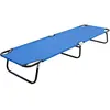 vidaXL Chaise longue pliable Bleu Acier