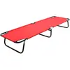 vidaXL Chaise longue pliable Rouge Acier
