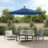 vidaXL Parasol déporté à LED et mât en acier 300 cm Azuré