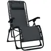 vidaXL Chaise pliable de terrasse Noir Textilène